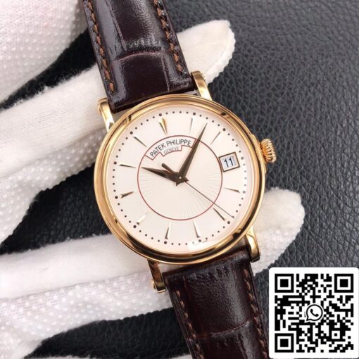 Patek Philippe Calatrava 5153J-001 1:1 Best Edition ZF Factory White Dial Rose Gold - Image 9