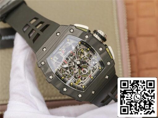 Richard Mille RM11-03 1:1 Best Edition KV Factory Black Carbon Fiber Case - 이미지 2