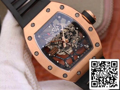 Richard Mille RM035 Americas KV Factory 1:1 Best Edition Rose Gold Black Strap - immagine 10