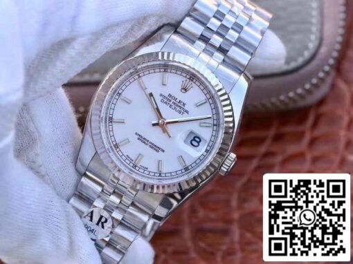 Rolex Datejust 36mm 116234 AR Factory 1:1 Best Edition Swiss ETA3135 White Dial - Imagen 3