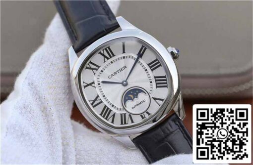 Drive De Cartier Moonphase WSNM0008 1:1 Best Edition Stainless Steel - Image 8