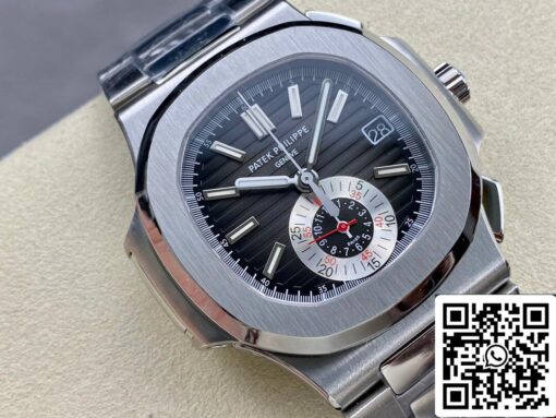 Patek Philippe Nautilus 5980/1A-014 1:1 Best Edition PPF Factory Black Dial – Image 9