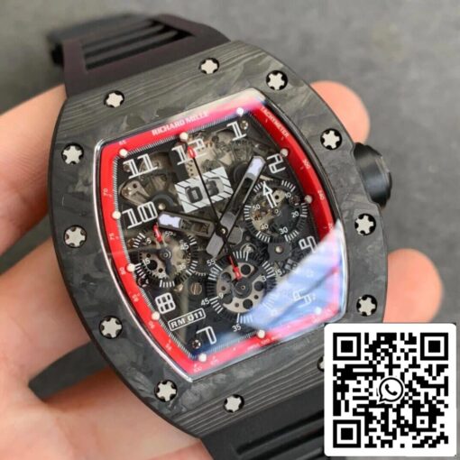 Richard Mille RM011 1:1 Best Edition KV Factory Carbon Fiber Case - immagine 9