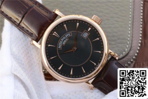 Patek Philippe Calatrava 1:1 Best Edition ZF Factory Rose Gold Leather Strap - Image 7