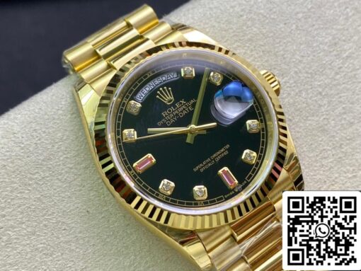 Rolex Day Date 118208 1:1 Best Edition EW Factory Black Dial - Imagen 9