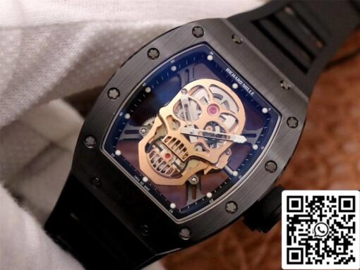 Richard Mille RM052-01 1:1 Best Edition ZF Factory Rose Gold Skull Dial Swiss Movement - Imagen 8