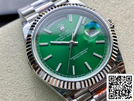 Rolex Day Date 40MM 1:1 Best Edition GM Factory Green Dial — изображение 8