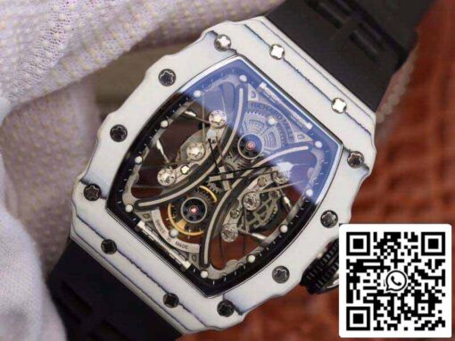 Richard Mille Pablo Mac Donough RM53-01 1:1 Best Edition Swiss ETA Imported mechanical movement Skeleton Dial Black rubber strap - Image 8