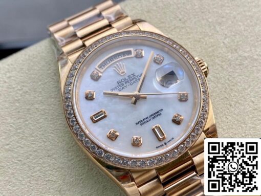 Rolex Day Date 128238 1:1 Best Edition EW Factory V2 Diamond-set Bezel - Image 7