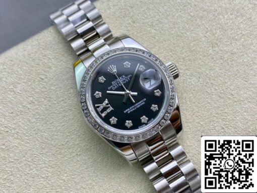 Rolex Datejust 28MM 1:1 Best Edition BP Factory Diamond set Black Dial - Image 7