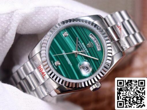 Rolex Day Date President 18038 1:1 Best Edition Malachite Green Diamond Dial Swiss Movement - Imagen 8