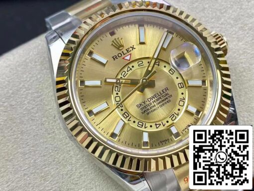 Rolex Sky Dweller M326933-0001 V2 Best 1:1 Edition Noob Factory Champagne Dial - immagine 3