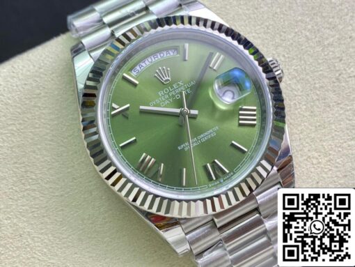 Rolex Day Date M228239-0033 1:1 Best Edition EW Factory Olive Green Dial - Image 9