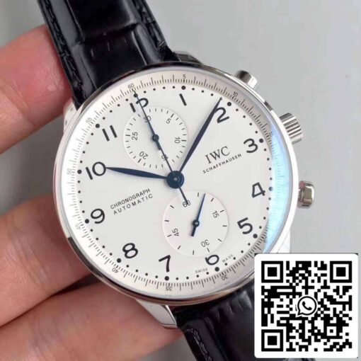 IWC Portuguese IW371602 YL Factory 1:1 Best Edition Swiss ETA69355 White Dial - immagine 8