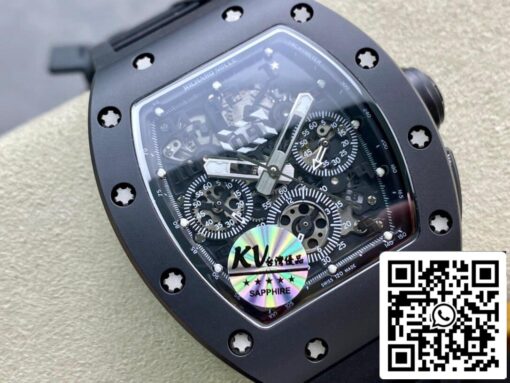 Richard Mille RM011 1:1 Best Edition KV Factory Ceramic Black Case - Image 9