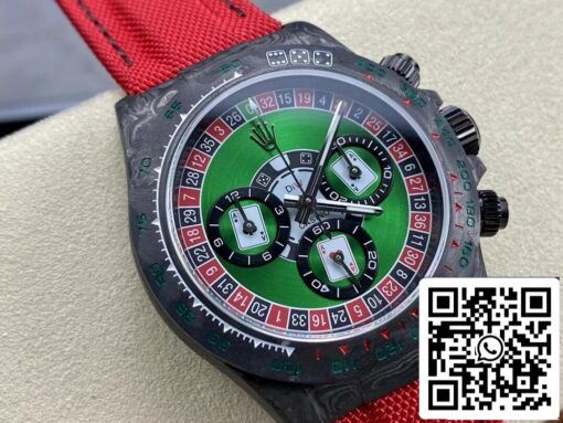 Rolex Daytona Cosmograph Carbon Fiber Diw Custom Version 1:1 Best Edition Noob Factory Green Dial - Image 2