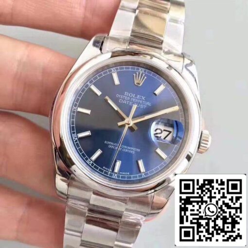 Rolex Datejust II 36mm 116200 AR Factory Blue Dial 1:1 Best Edition Swiss ETA3135 - Image 3