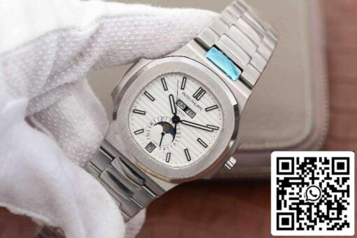 Patek Philippe Nautilus 5726/1A-010 KM Factory 1:1 Best Edition Swiss ETA324 White Textured Dial – Image 3