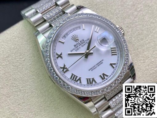 Rolex Day Date M128349RBR-0026 1:1 Best Edition EW Factory White Dial - Image 9