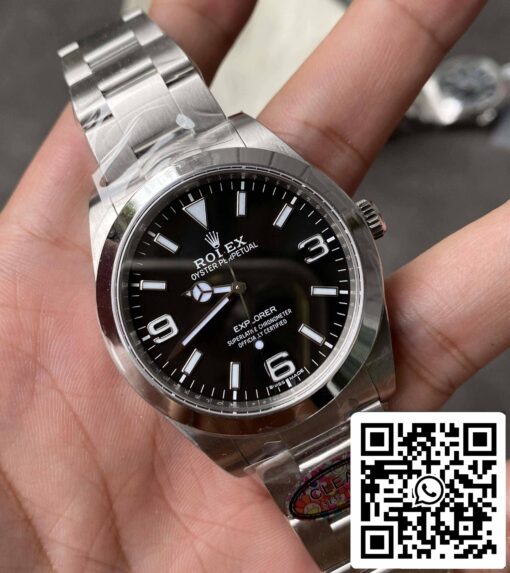 Rolex Explorer M214270-0003 39MM 1:1 Best Edition Clean Factory Black Dial – Image 10