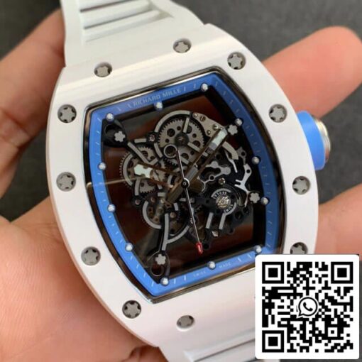 Richard Mille RM055 1:1 Best Edition KV Factory V2 White Strap - immagine 2