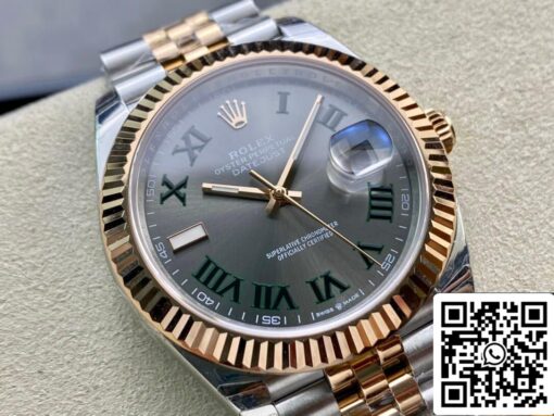 Rolex Datejust M126331-0016 1:1 Best Edition EW Factory Green Dial - Imagen 8