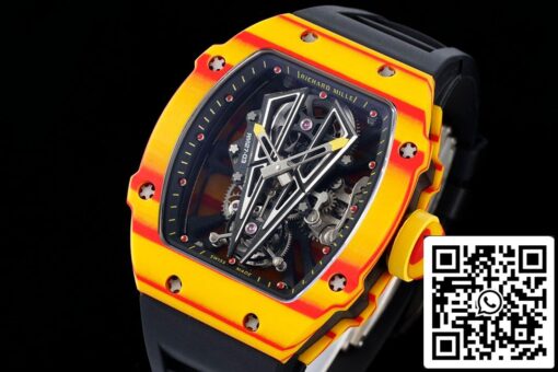 Richard Mille RM27-03 Rafael Nadal Tourbillon 1:1 Best Edition RM Factory Rubber Strap — изображение 9