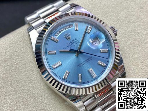 Rolex Day Date M228236-0006 1:1 Best Edition EW Factory Ice Blue Dial - Image 4