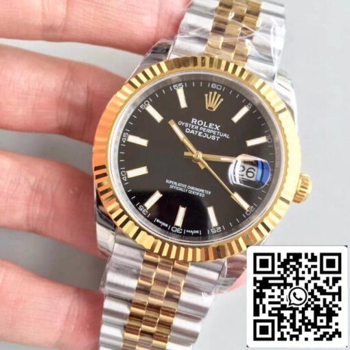 Rolex Datejust II 41mm 126333 EW Factory Men Watches 1:1 Best Edition Swiss ETA3235 Black Dial - Image 3