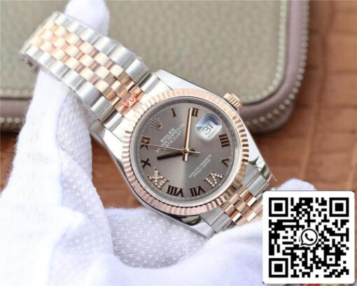 Rolex Datejust M126231-0023 36MM 1:1 Best Edition GM Factory Grey Dial - Imagen 10