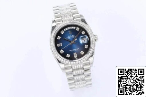 Rolex Day Date M128349RBR-0016 1:1 Best Edition EW Factory Blue Dial - Imagen 9