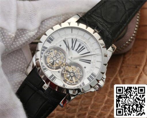 Roger Dubuis Excalibur RDDBEX0250 1:1 Best Edition JB Factory Tourbillon White Dial - Image 9