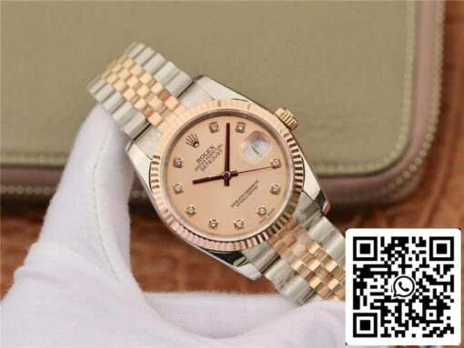 Rolex Datejust 116231 36MM 1:1 Best Edition GM Factory Diamond-set Pink Dial - immagine 2