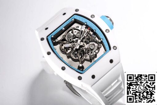 Richard Mille RM-055 1:1 Best Edition BBR Factory White Ceramic Case - Image 9