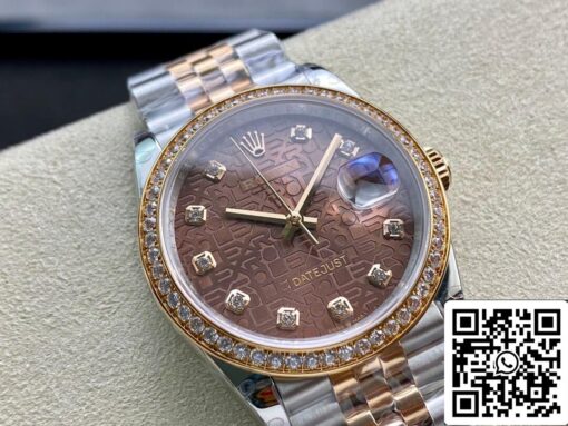 Rolex Datejust M126281RBR-0013 1:1 Best Edition BP Factory Brown Dial - Imagen 9