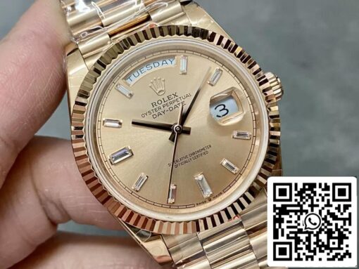 Rolex Day Date M228235-0004 1:1 Best Edition GM Factory Gold Dial V2 Diamond Dial — изображение 2