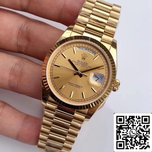 Rolex Day Date M128238-0045 1:1 Best Edition EW Factory Champagne Dial Swiss ETA3255 - Image 9