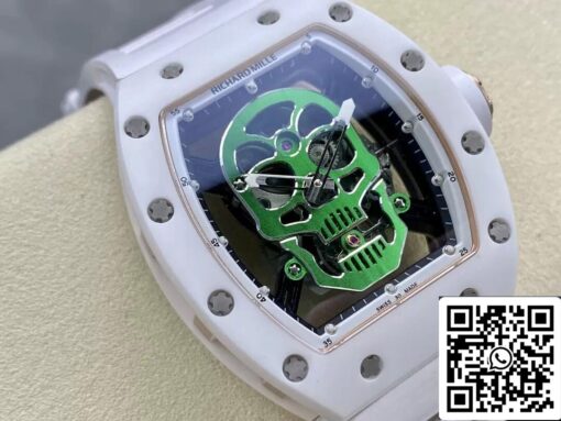 Richard Mille RM52-01 1:1 Best Edition YS Factory Green Skull Tourbillon Dial – Bild 9