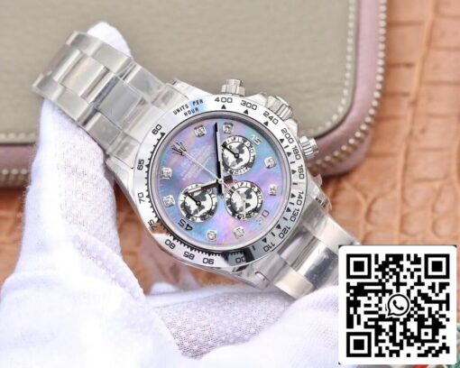 Rolex Daytona Cosmograph 116509-0064 1:1 Best Edition JH Factory 18K White Gold Fritillaria Dial - Image 9