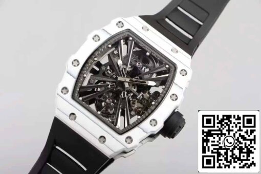 Richard Mille RM12-01 Tourbillon 1:1 Best Edition RM Factory Black Rubber Strap - Imagen 8