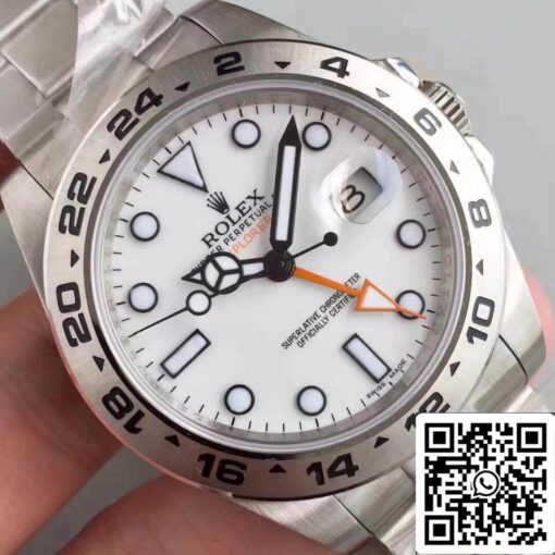 Rolex Explorer II 216570 Noob Factory 1:1 Best Edition Swiss ETA3187 White Dial - Image 7