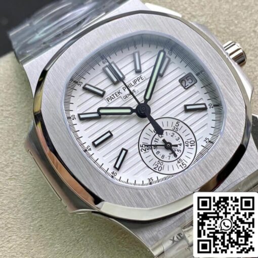 Patek Philippe Nautilus 5980/1A-019 1:1 Best Edition 3K Factory V2 White Dial – Image 8