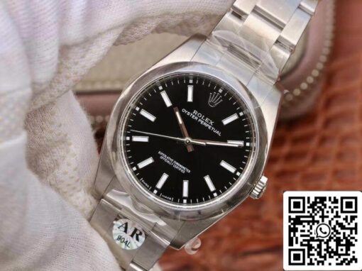 Rolex Oyster Perpetual 114300 39mm AR Factory 1:1 Best Edition Swiss ETA3132 Black Dial - Image 8