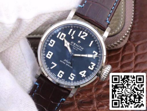 Zenith Pilot Type 20 Extra Special XF Factory 1:1 Best Edition Swiss ETA2824 Superlumed blue dial and hands – Bild 7