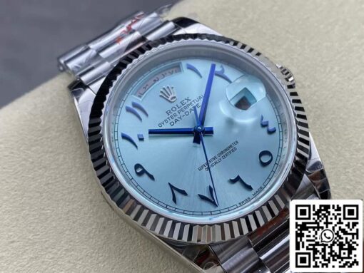 Rolex Day Date M228236 1:1 Best Edition GM Factory V2 Middle Eastern Blue Dial — изображение 8