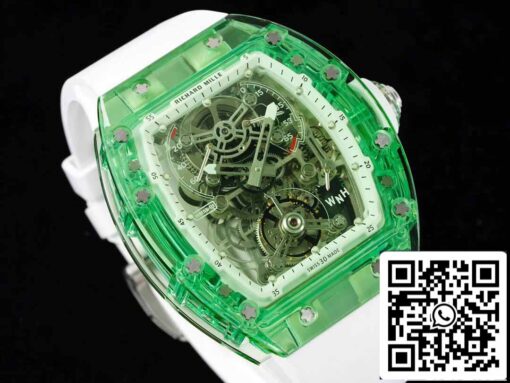 Richard Mille RM 56-01 Tourbillon 1:1 Best Edition RM Factory Green Transparent Case - immagine 9