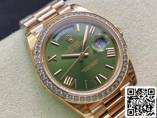 Rolex Day Date M228345RBR-0011 1:1 Best Edition EW Factory Green Dial - Image 9