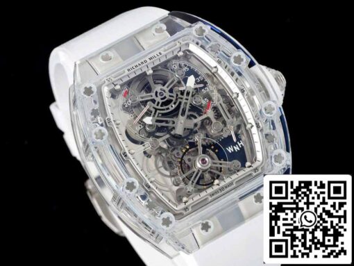 Richard Mille RM 56-01 Tourbillon 1:1 Best Edition RM Factory White Rubber Strap - immagine 9