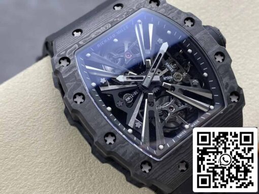 Richard Mille RM12-01 Tourbillon 1:1 Best Edition RM Factory Black Skeleton Dial - Imagen 9