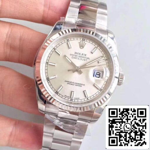 Rolex Datejust II 36mm 126334 AR Factory 1:1 Best Edition Swiss ETA3135 Silver Dial – Image 3